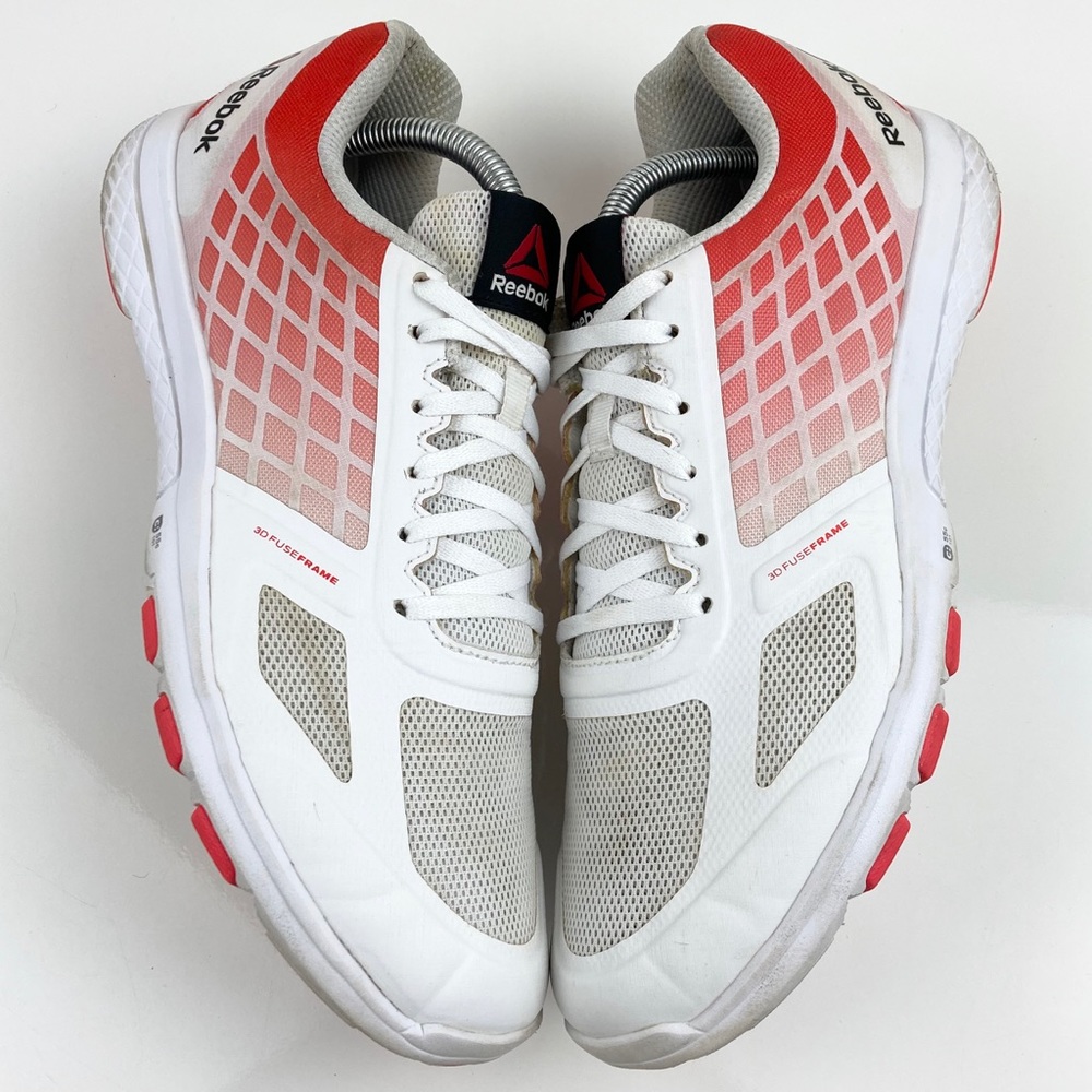Reebok 3D FuseFrame White & Orange Women's Athletic Training Shoes Size 11.0 - Picture 8 of 10